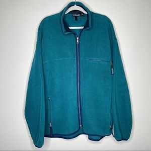 Patagonia Men's Teal Fleece Jacket Full Zip Vintage VTG 90s